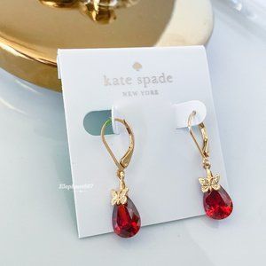 Kate Spade earrings red crystal earrings